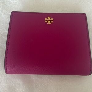 Tory Burch Magenta Wallet with Gold Logo